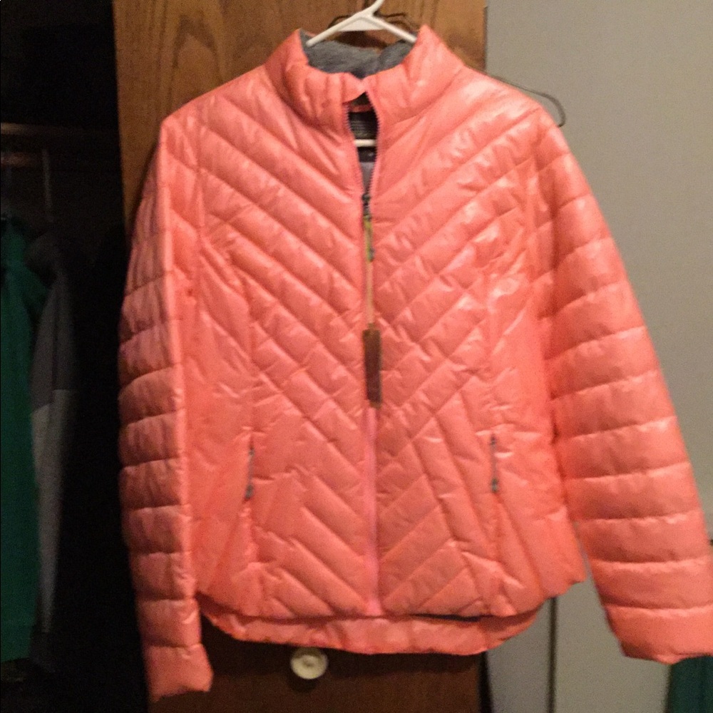 NWT Peach colored Micro-Puff Down Jacket